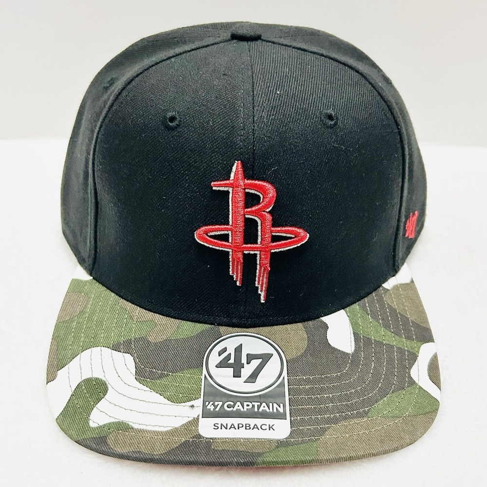 '47 Brand Houston Rockets Canteen Camo Captain Snapback Hat Cap Adjustable - Picture 2 of 5